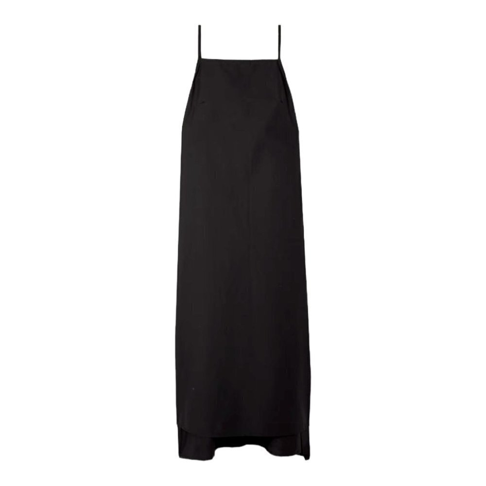 ** OAK + FORT Black Square High Neck Slip Dress Size S